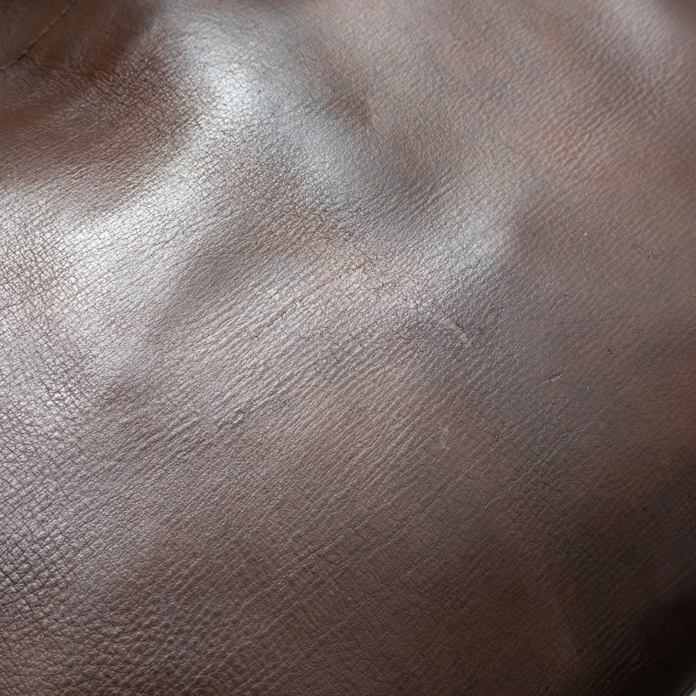 Louis Vuitton Utah Mohicon Tote Bag Dark Brown Leather Shoulder Bag Large France - Picture 10 of 15